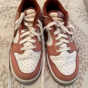 Women’s Nike Rose and White Athletic Shoes